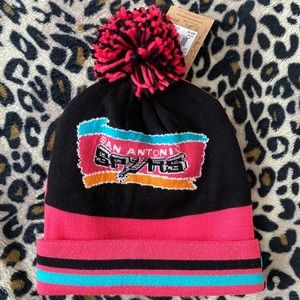 San Antonio Spurs Mitchell & Ness Pom hat